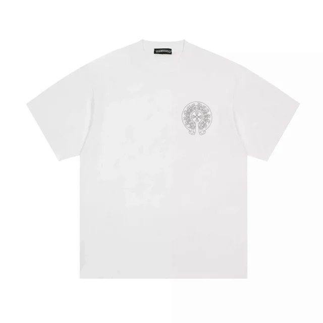Chrome Hearts T-Shirts Short-sleeve graphic T-shirt with cross motifs product detail image 2