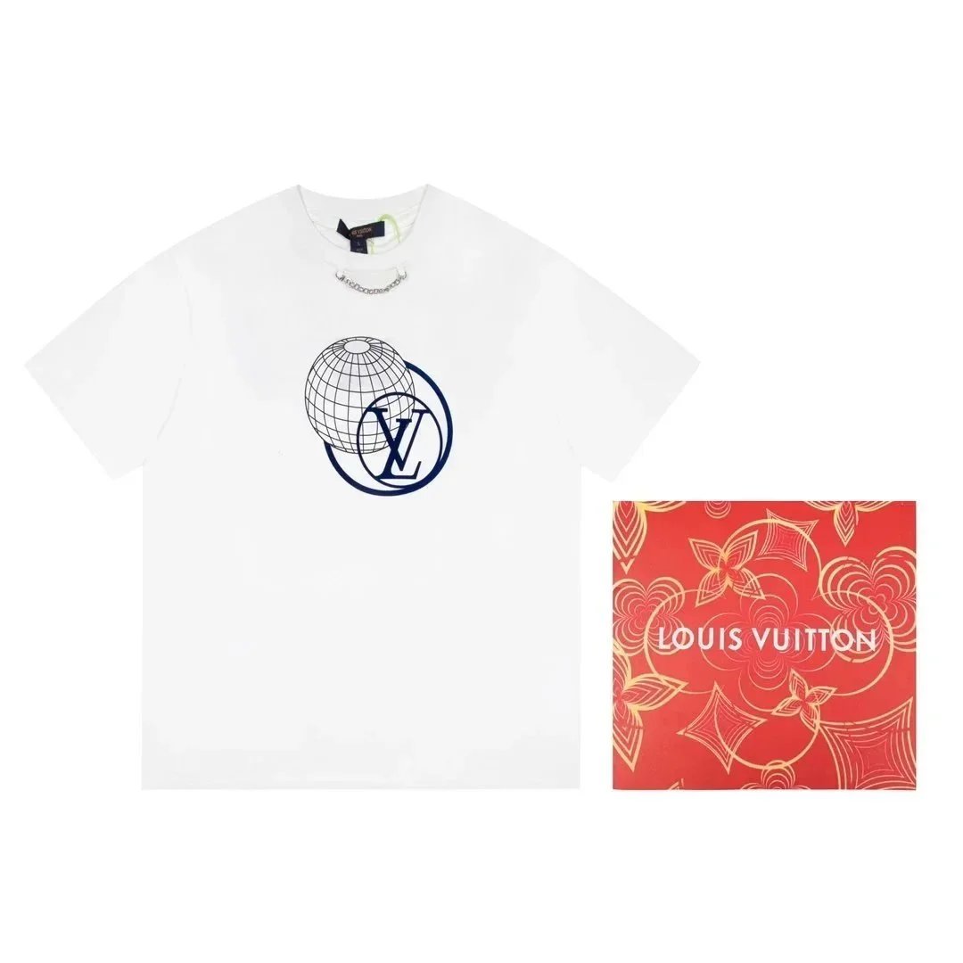 Louis Vuitton T-Shirts Short-Sleeve Logo Print — 10