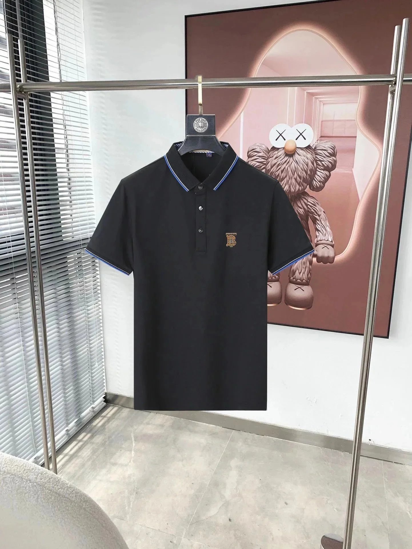 Burberry T-Shirts Short-Sleeve Polo Shirt with Contrast Trim and Embroidered Logo image 2