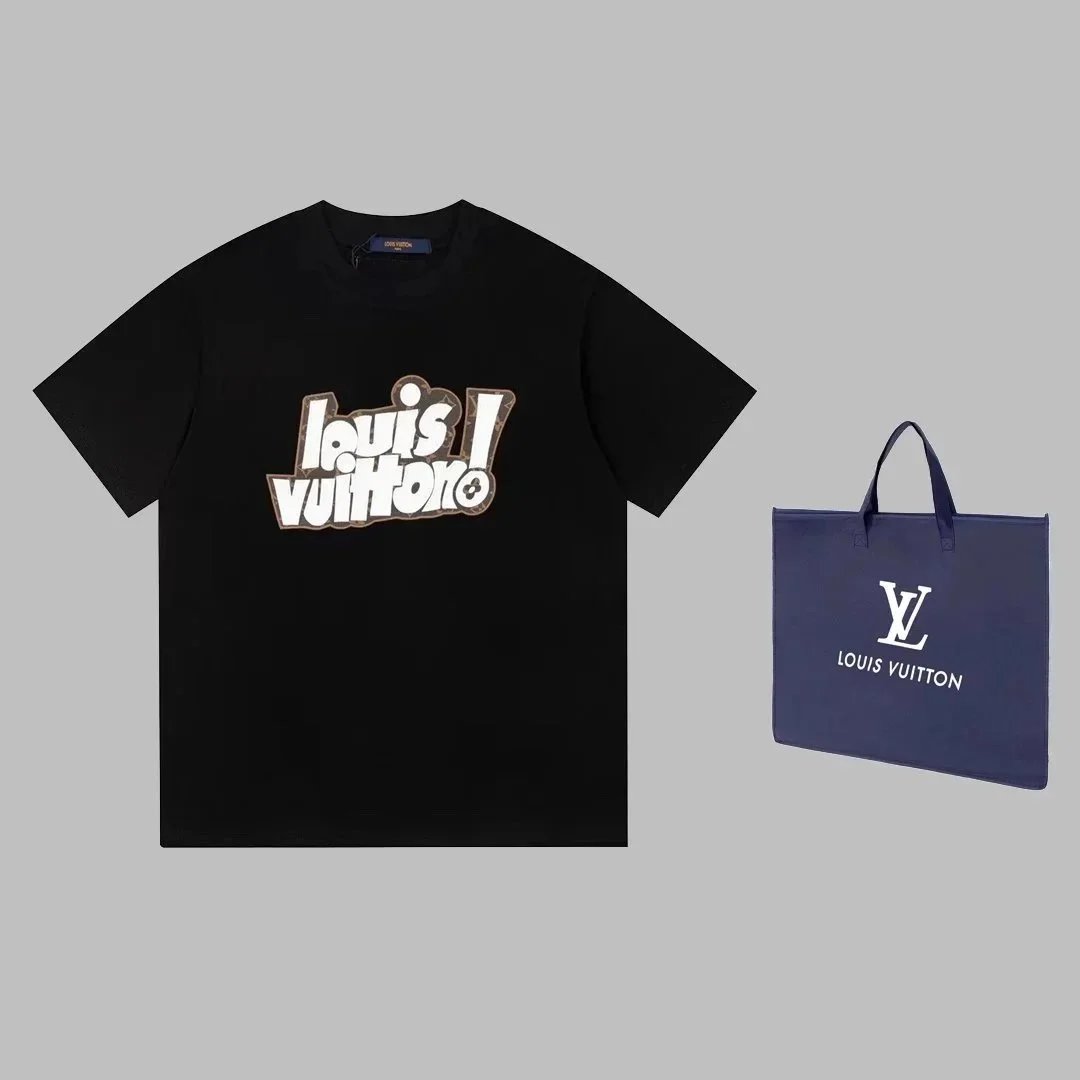 Louis Vuitton T-Shirts Short-Sleeve Logo Graphic — 1