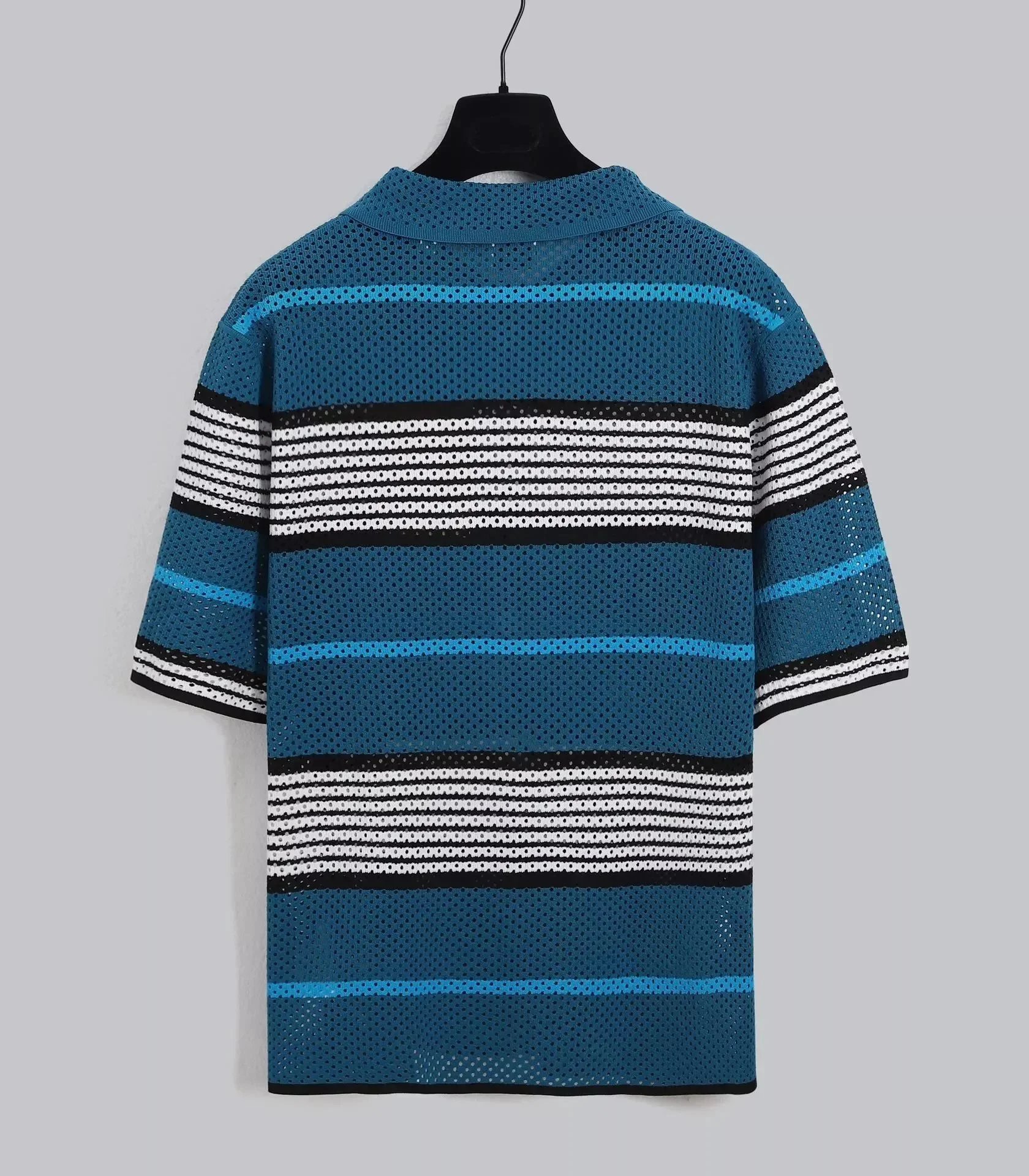Burberry Open-knit striped short-sleeve tops image 2