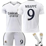 Real Madrid 2024-25 Home Kit Mbappé #9 Soccer Jersey/Shorts/Socks [5 styles]