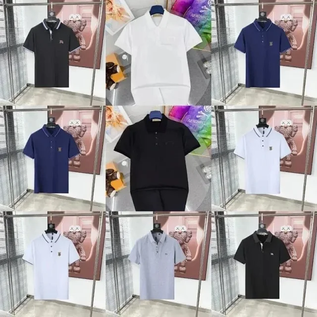 Burberry T-Shirts Short-Sleeve Polo Shirt with Contrast Trim and Embroidered Logo product detail image 1