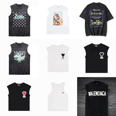 Amiri, Balenciaga, Saint 69, Ami Sleeveless T-Shirts [37 styles]