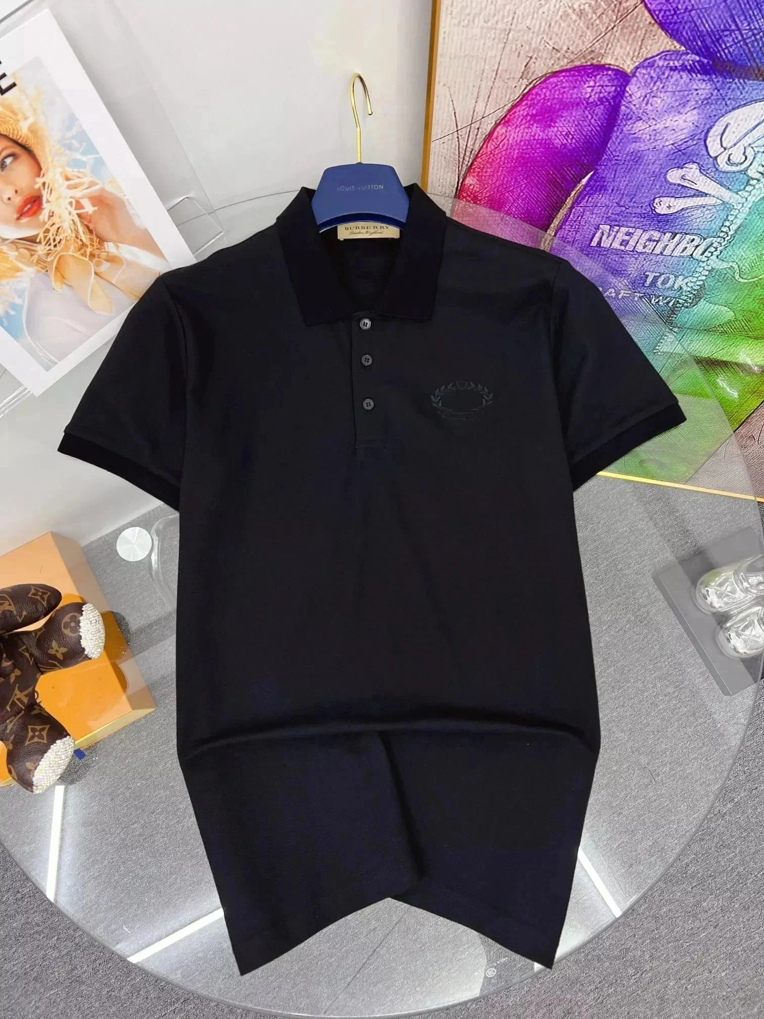 Burberry T-Shirts Short-Sleeve Polo Shirt with Contrast Trim and Embroidered Logo image 10