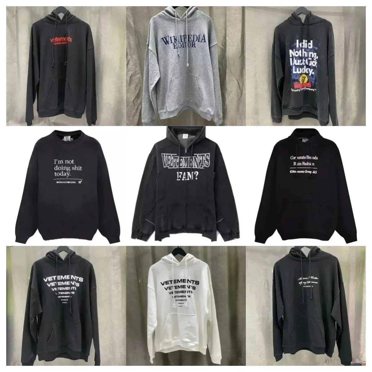 Vetements Graphic Print Hoodies [34 styles] | 7522842126 product reference