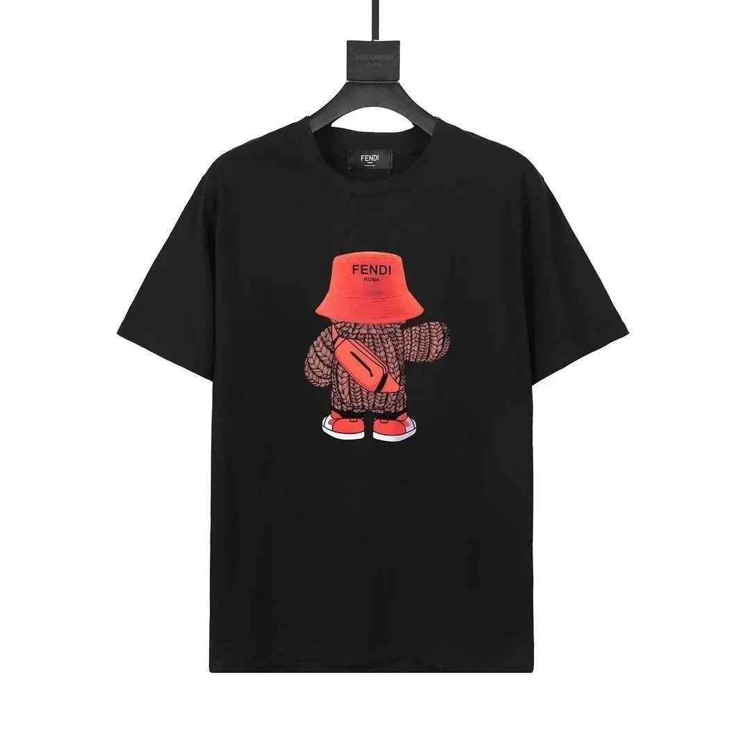 Fendi T-Shirts Short-Sleeve Graphic Logo T-Shirt image 2