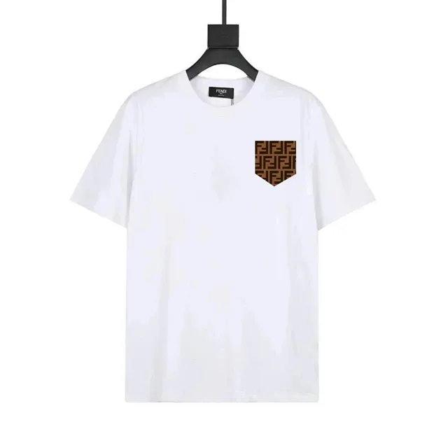 Fendi T-Shirts Short-Sleeve Graphic Logo T-Shirt product detail image 23