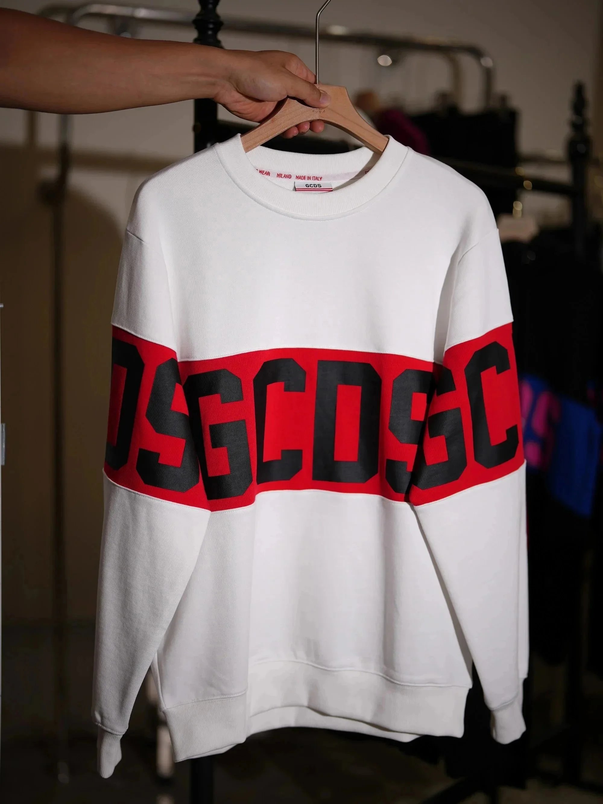 GCDS Hoodies & Sweatshirts Logo Colorblock Crewneck Sweatshirt — 29