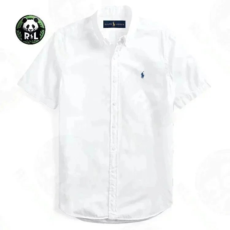 Ralph Lauren Shirts Short-Sleeve Button-Down Shirt with Embroidered Pony Logo — 32