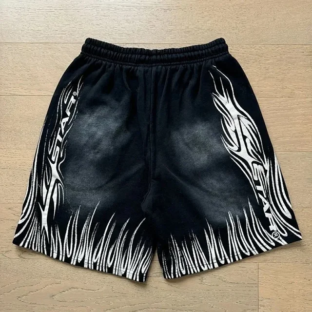 Hellstar Matching Sets Graphic short-sleeve T-shirt and drawstring shorts set product detail image 7