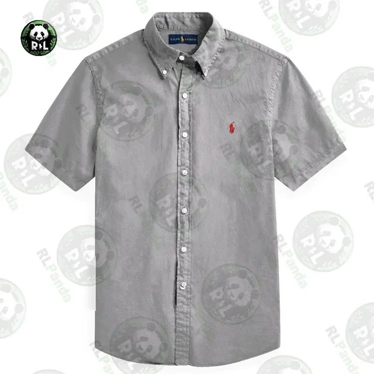 Ralph Lauren Shirts Short-Sleeve Button-Down Shirt with Embroidered Pony Logo image 3