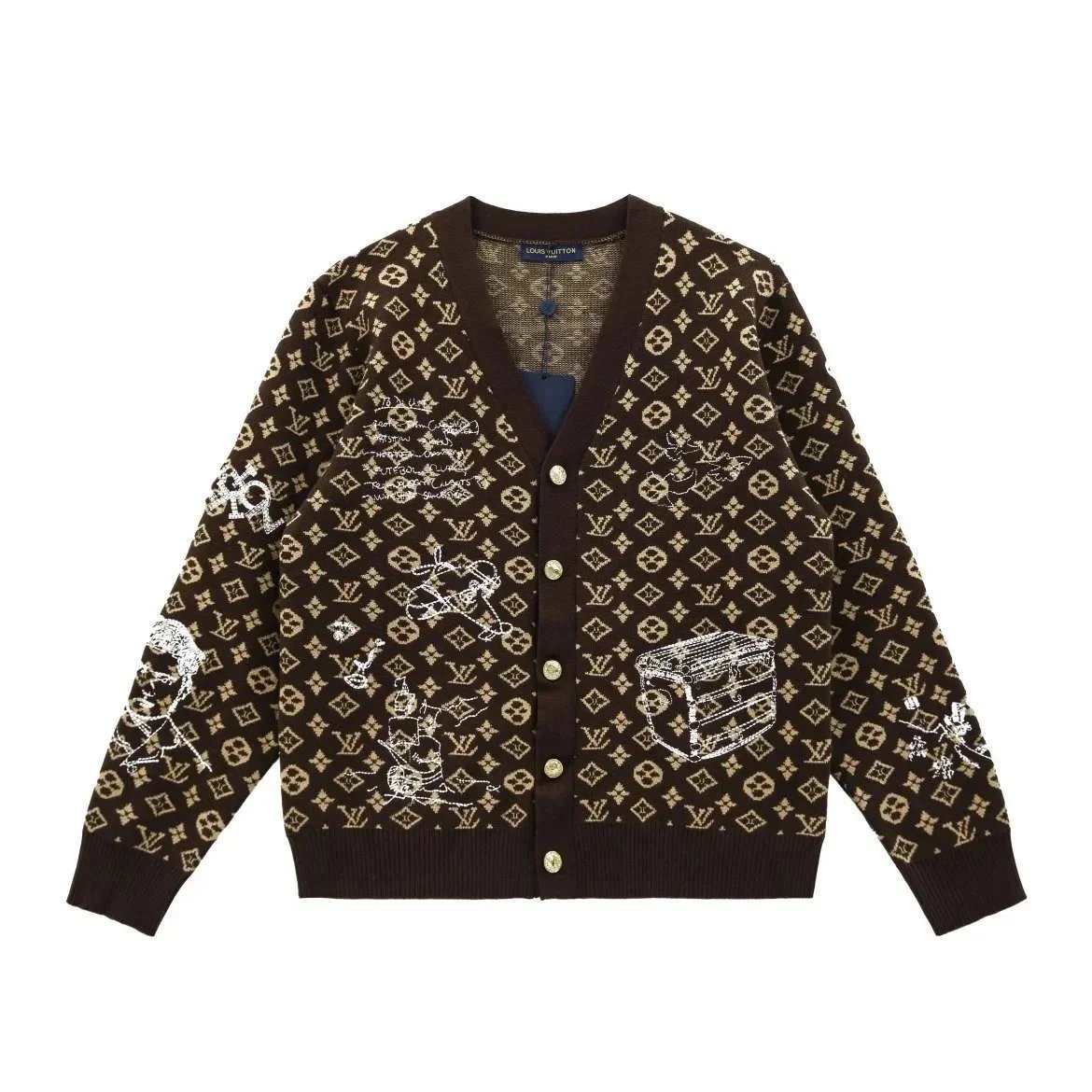 Gucci Knitwear Bee-patch striped cardigan image 14