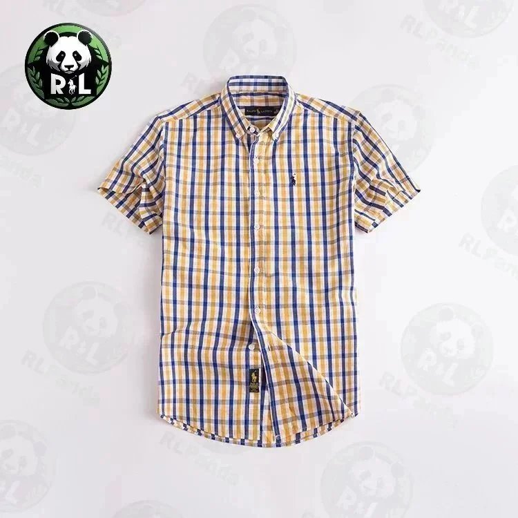 Ralph Lauren Shirts Short-Sleeve Button-Down Shirt with Embroidered Pony Logo — 14