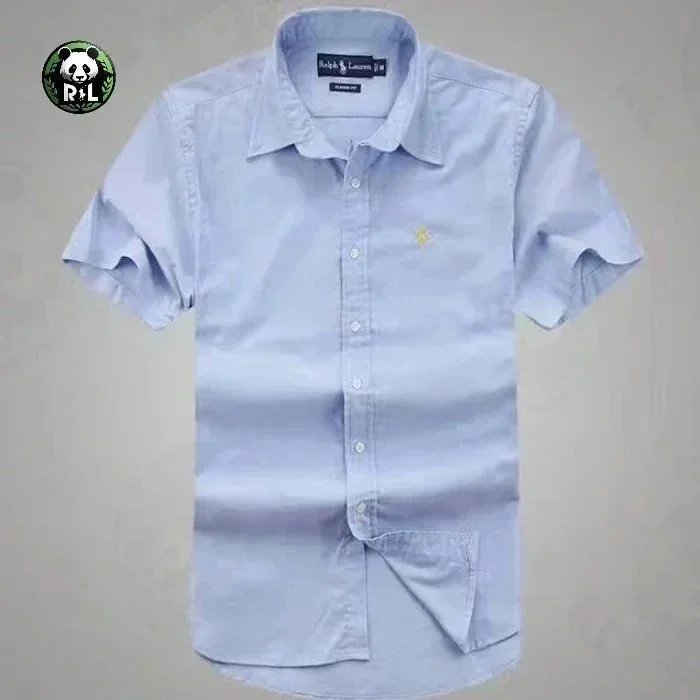 Ralph Lauren Shirts Short-Sleeve Button-Down Shirt with Embroidered Pony Logo — 19