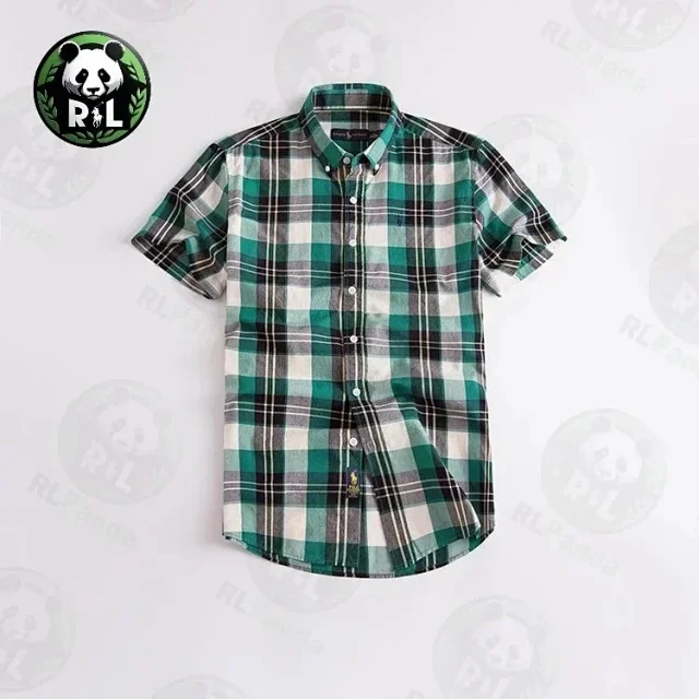 Ralph Lauren Shirts Short-Sleeve Button-Down Shirt with Embroidered Pony Logo product detail image 14