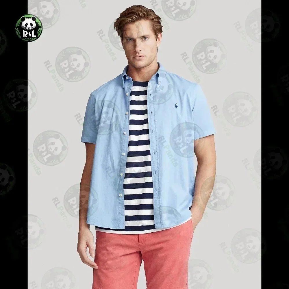 Ralph Lauren Shirts Short-Sleeve Button-Down Shirt with Embroidered Pony Logo image 9