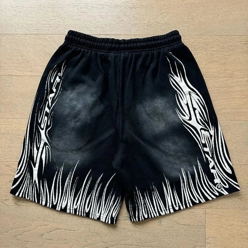 Hellstar Matching Sets Graphic short-sleeve T-shirt and drawstring shorts set image 7