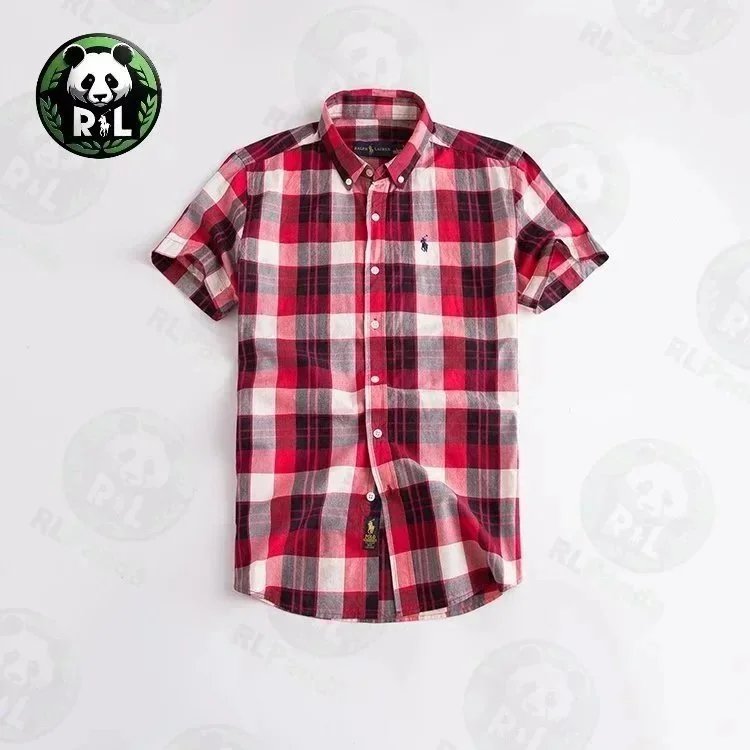 Ralph Lauren Shirts Short-Sleeve Button-Down Shirt with Embroidered Pony Logo — 17