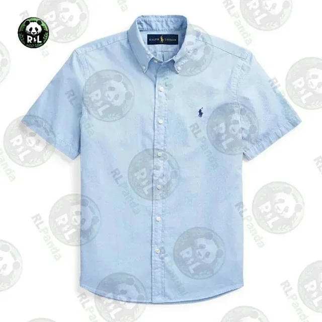 Ralph Lauren Shirts Short-Sleeve Button-Down Shirt with Embroidered Pony Logo product detail image 5
