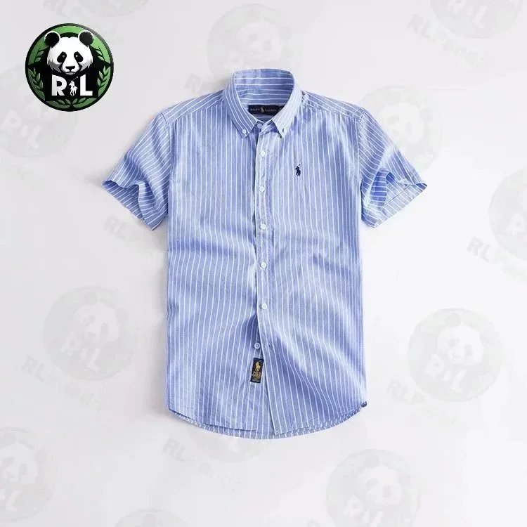 Ralph Lauren Shirts Short-Sleeve Button-Down Shirt with Embroidered Pony Logo image 12