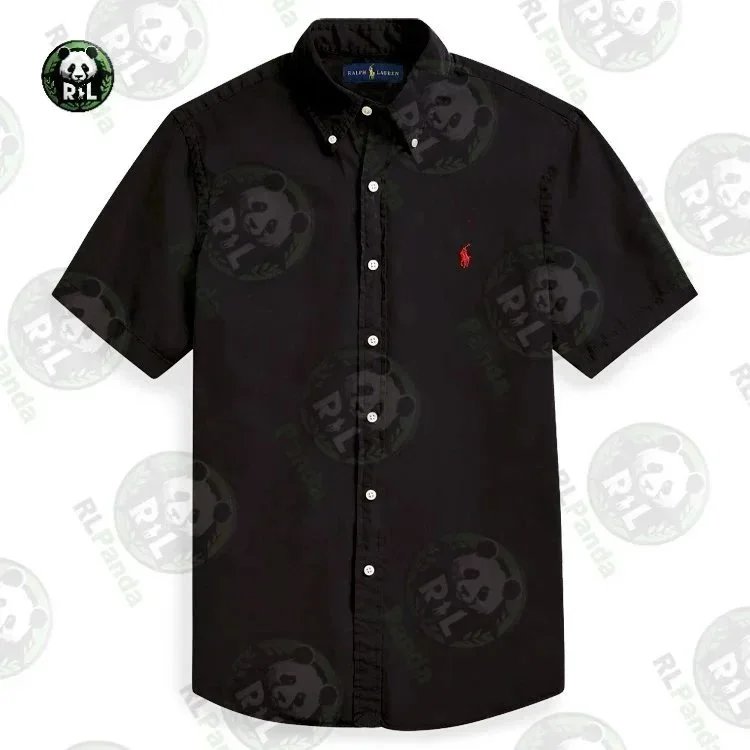 Ralph Lauren Shirts Short-Sleeve Button-Down Shirt with Embroidered Pony Logo — 1