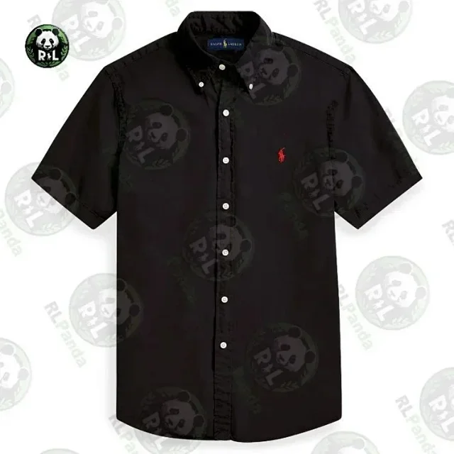 Ralph Lauren Shirts Short-Sleeve Button-Down Shirt with Embroidered Pony Logo product detail image 2