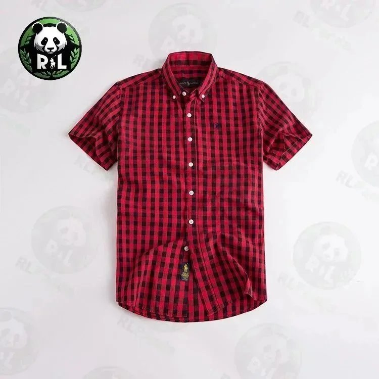Ralph Lauren Shirts Short-Sleeve Button-Down Shirt with Embroidered Pony Logo — 13