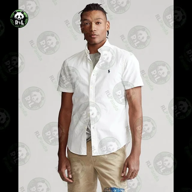 Ralph Lauren Shirts Short-Sleeve Button-Down Shirt with Embroidered Pony Logo product detail image 11