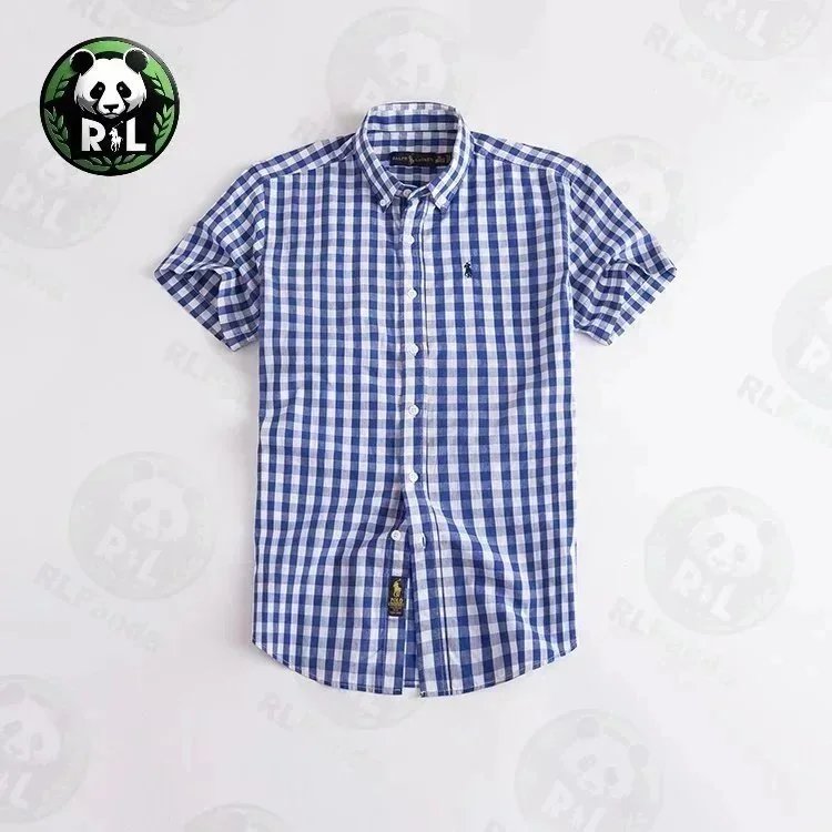 Ralph Lauren Shirts Short-Sleeve Button-Down Shirt with Embroidered Pony Logo — 16