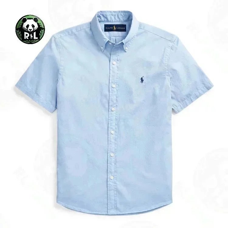 Ralph Lauren Shirts Short-Sleeve Button-Down Shirt with Embroidered Pony Logo — 28