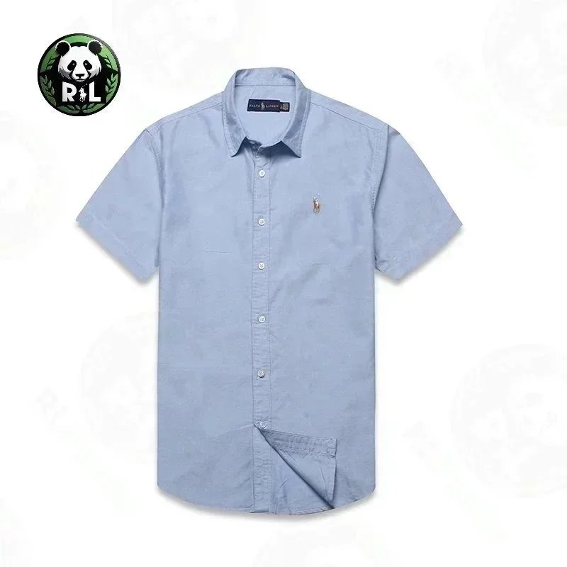 Ralph Lauren Shirts Short-Sleeve Button-Down Shirt with Embroidered Pony Logo — 30