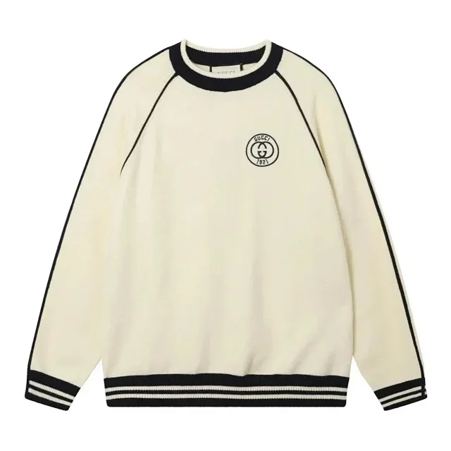 Gucci Knitwear Bee-patch striped cardigan product detail image 3