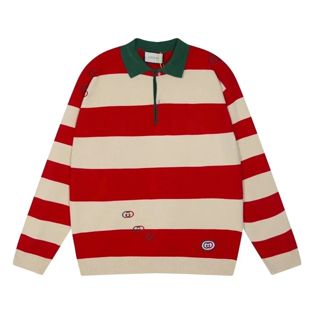 Gucci Knitwear Bee-patch striped cardigan image 11