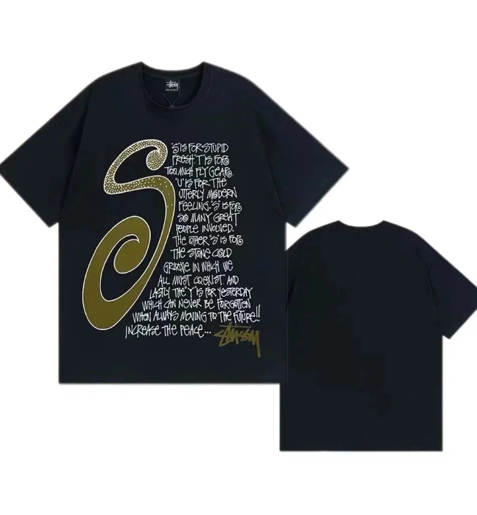 Stüssy T-Shirts Short-Sleeve Hand Graphic T-Shirt — 23