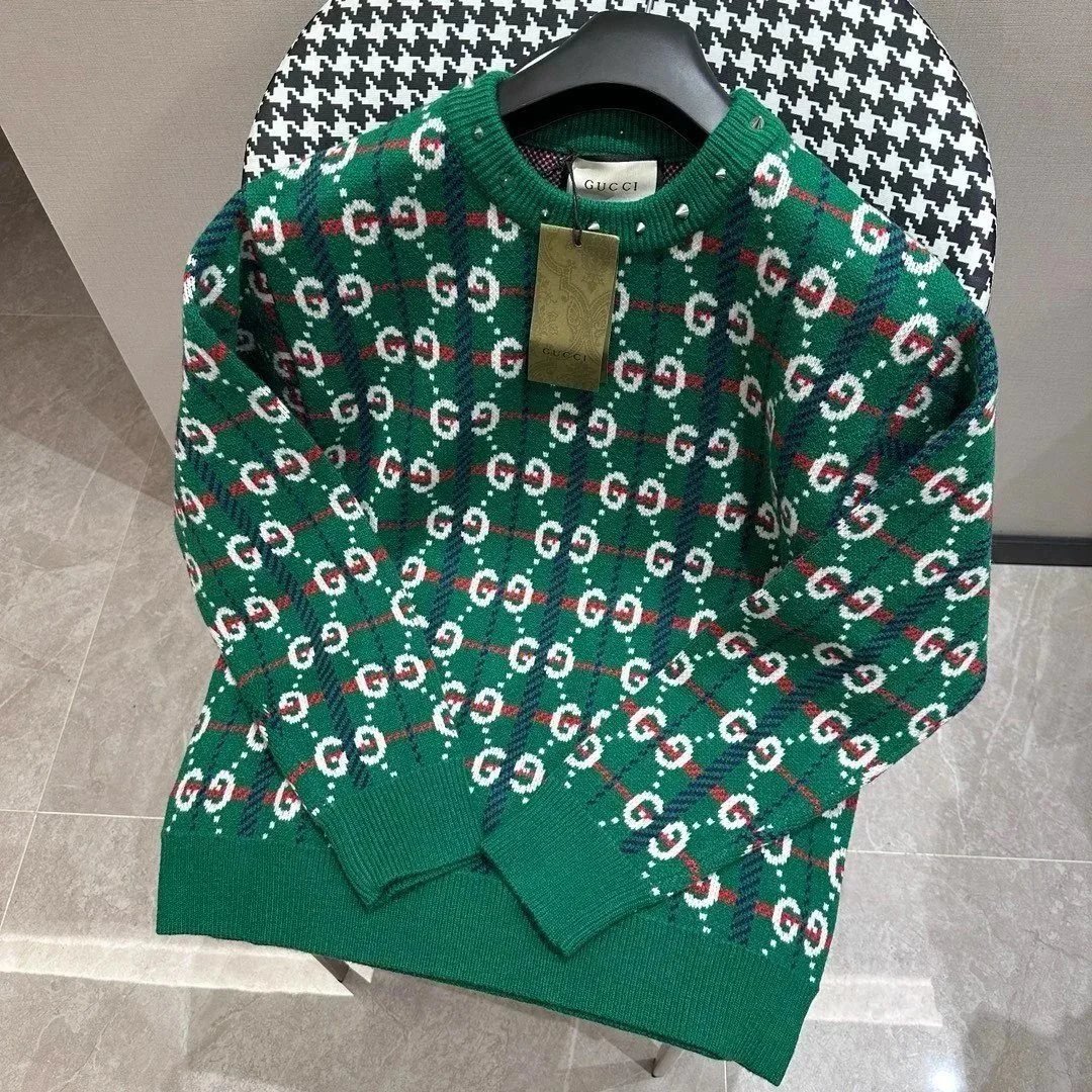 Gucci Knitwear Bee-patch striped cardigan — 36