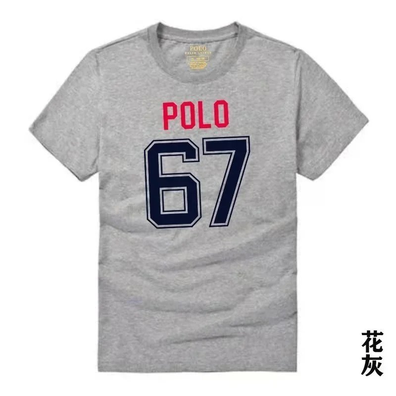 Polo Ralph Lauren T-Shirts Short-Sleeve Crewneck T-Shirt with Embroidered Pony Logo — 18