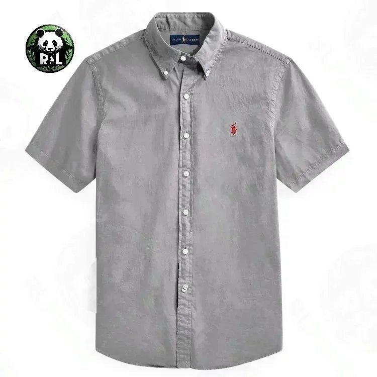 Ralph Lauren Shirts Short-Sleeve Button-Down Shirt with Embroidered Pony Logo — 31