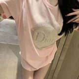 Dior Oblique Crystal-Embellished T-Shirt [2 styles]