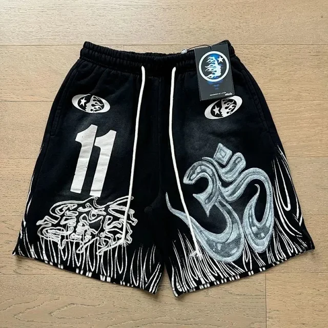 Hellstar Matching Sets Graphic short-sleeve T-shirt and drawstring shorts set product detail image 6