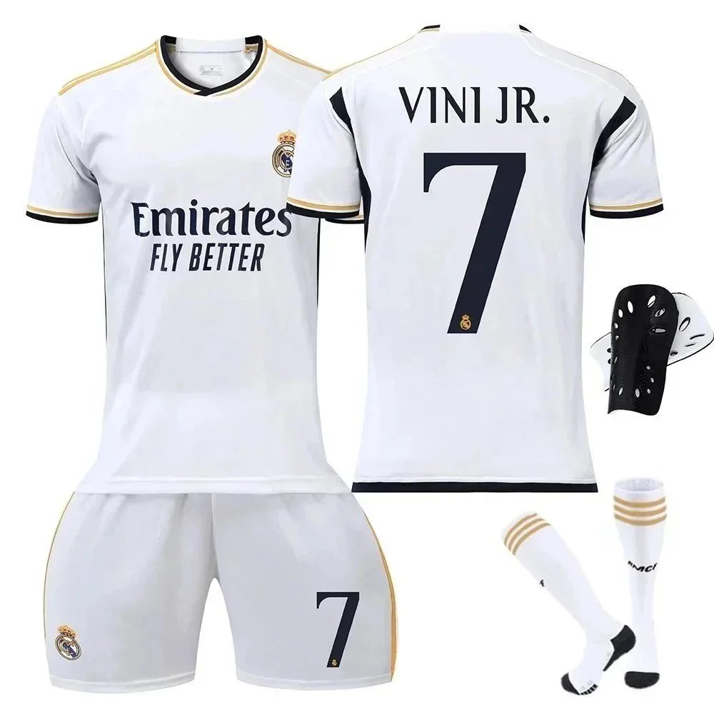Real Madrid 2023-24 Home Kit (Vini Jr. #7) Sports Jersey/Shorts/Socks/Shin Guards [33 styles]