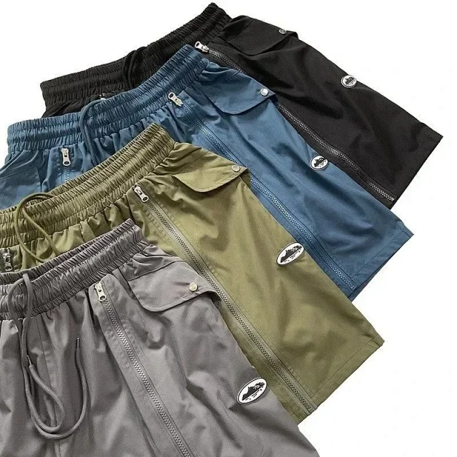 Unbranded Shorts Color-block striped with webbing belt product detail image 12