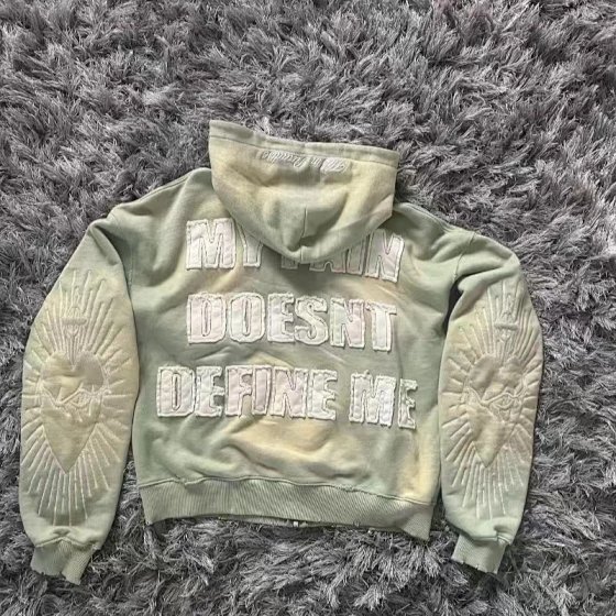 New Style 90s Printed Hoodie, Versatile Zip-Up Cardigan Jacket
