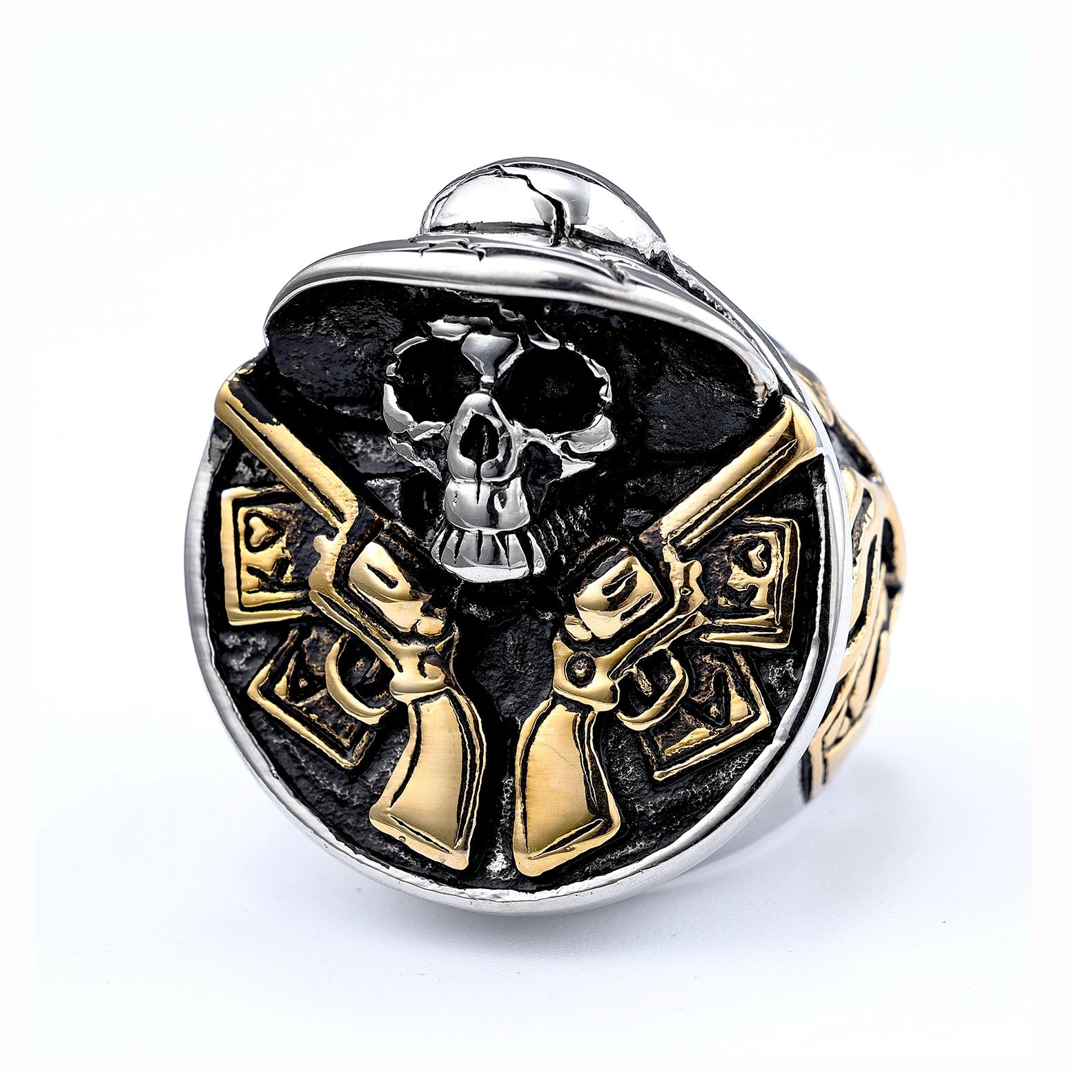 Design Grim Reaper Skull Ring Silver Jewelry - 13
