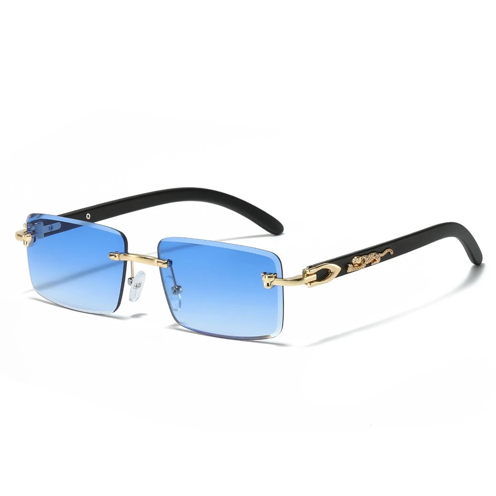 Gold Frame Gradient Blue Lens
