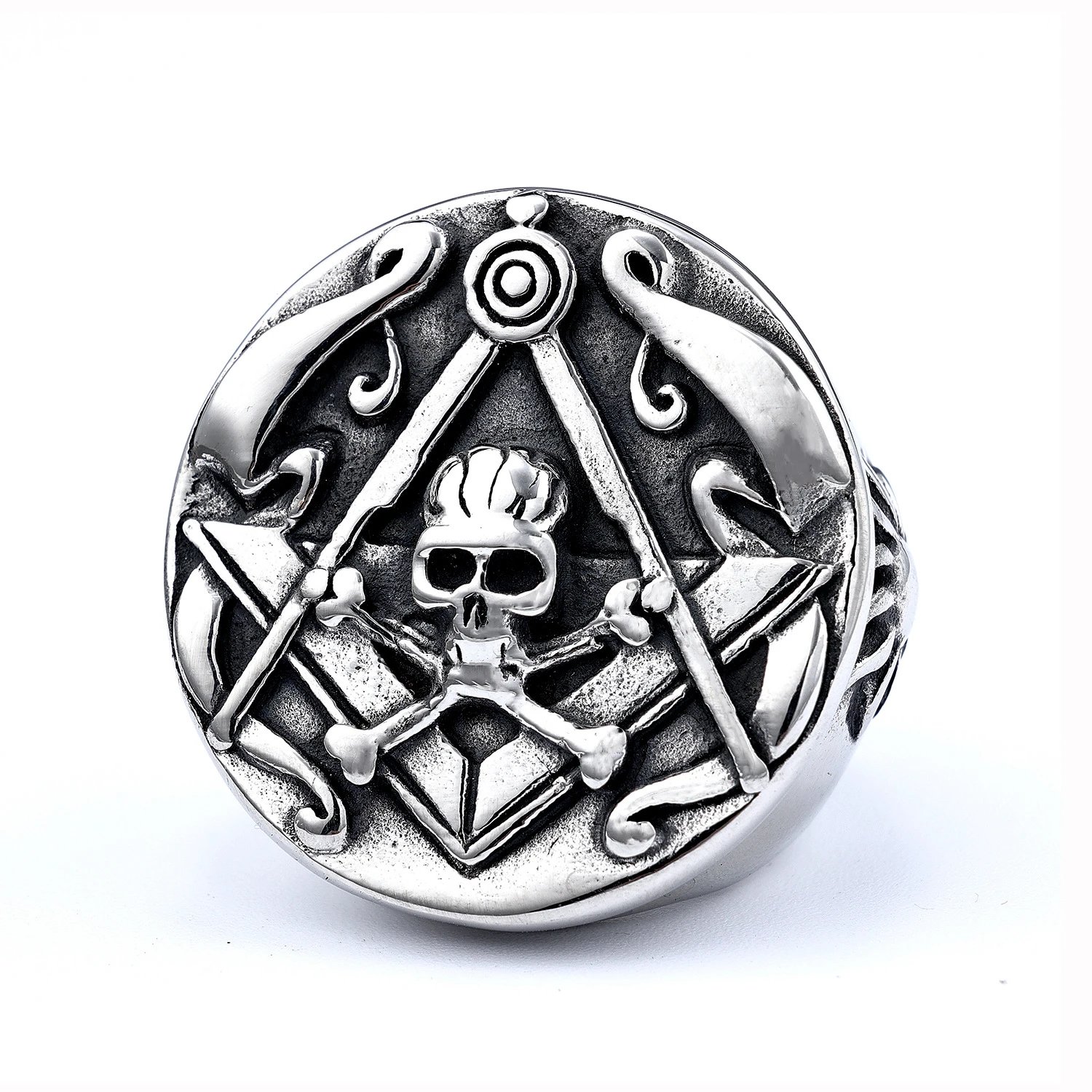 Design Grim Reaper Skull Ring Silver Jewelry - 12