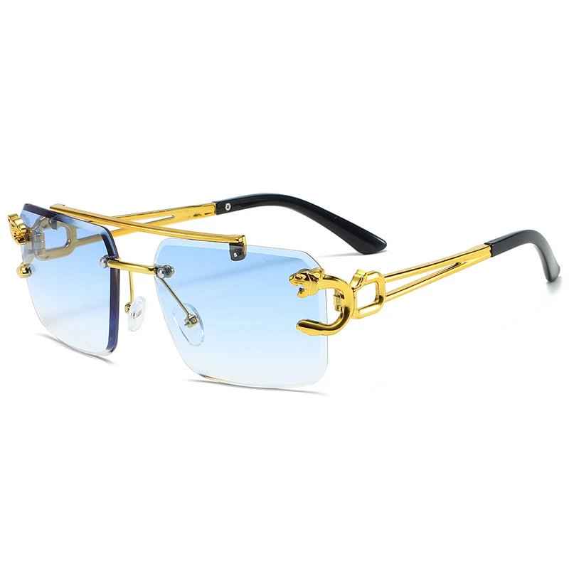 Gold Frame Gradient Blue Lens
