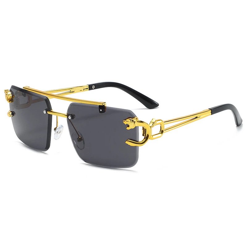 Gold Frame Black Gray Lens