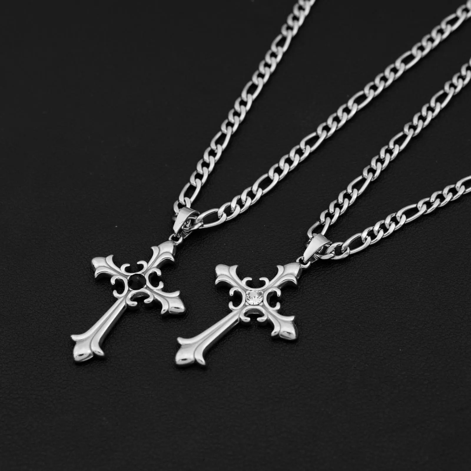 Silver Cross Pendant Necklaces