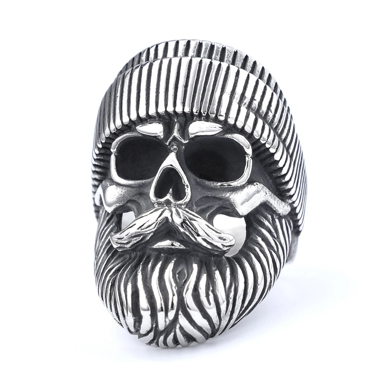Design Grim Reaper Skull Ring Silver Jewelry - 4